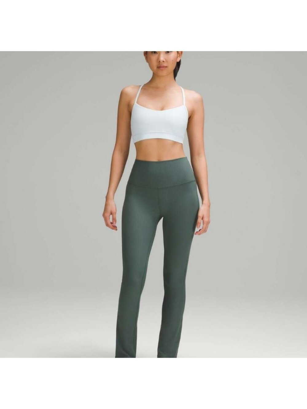 Lululemon Align Ribbed Mini-Flared Pant *Extra Short Dark Forest - Picture 3 of 11